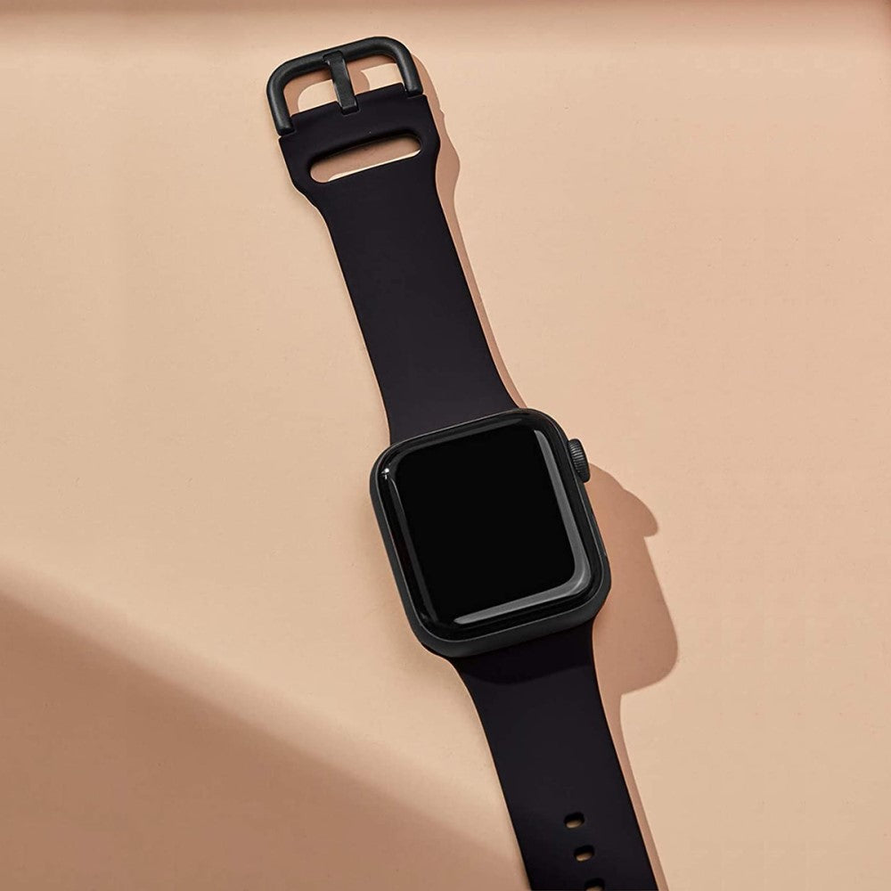 Vildt Rart Silikone Rem passer til Apple Watch Ultra - Sort#serie_6