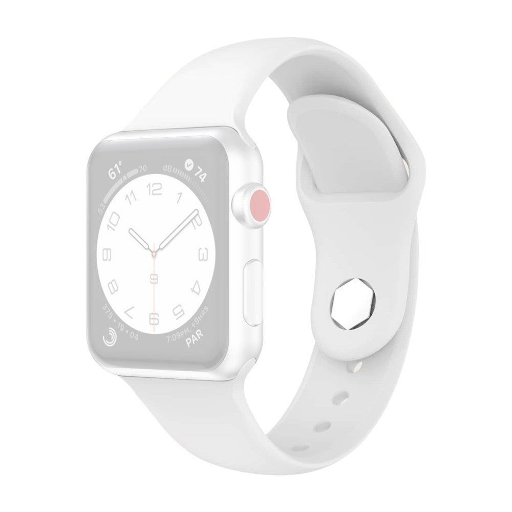 Vildt Fantastisk Silikone Universal Rem passer til Apple Smartwatch - Hvid#serie_1