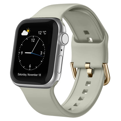 Helt Vildt Rart Silikone Universal Rem passer til Apple Smartwatch - Sølv#serie_8