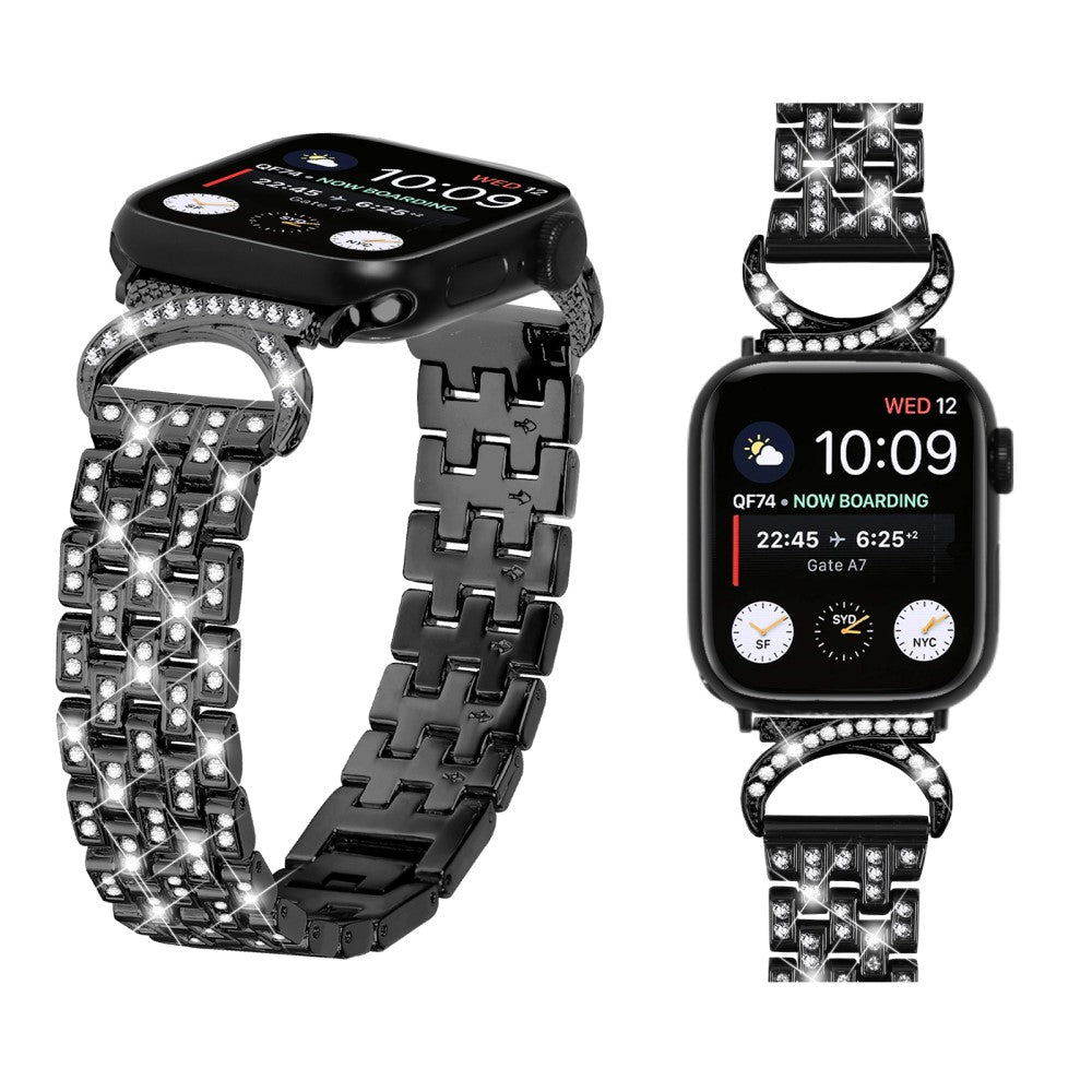 Metal Cover passer til Apple Watch Series 8 (41mm) / Apple Watch Series 7 41mm - Sort#serie_1