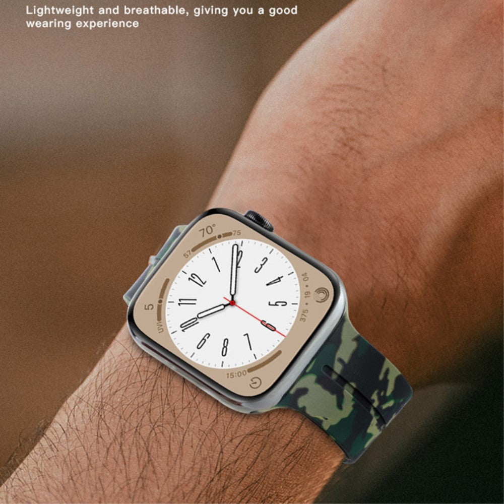 Super Elegant Silikone Universal Rem passer til Apple Smartwatch - Rød#serie_4