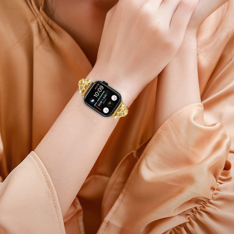 Meget Fint Metal Universal Rem passer til Apple Smartwatch - Guld#serie_2