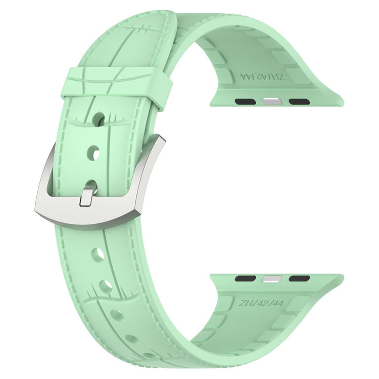 Meget Smuk Metal Og Silikone Universal Rem passer til Apple Smartwatch - Grøn#serie_2