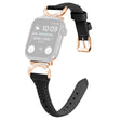 Tøff Apple Smartwatch Ekte Lær Og Strass Universal Reim
