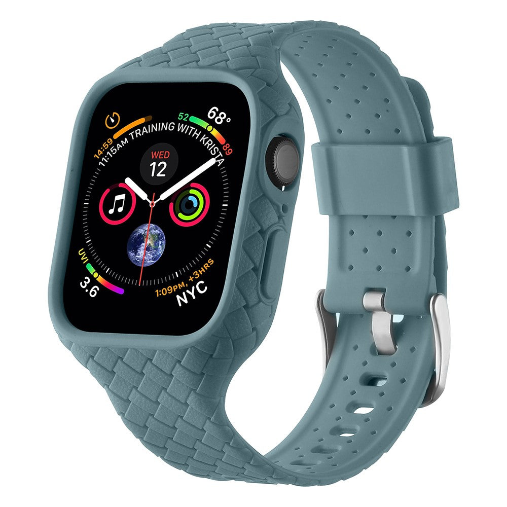 Metal Og Silikone Universal Rem passer til Apple Watch Series 8 (45mm) / Apple Watch Series 7 45mm - Blå#serie_1