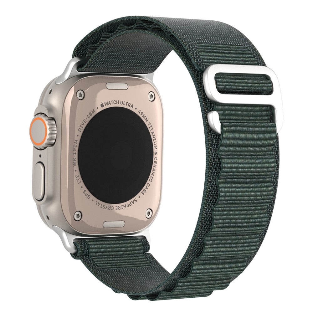 Rigtigt Pænt Metal Og Nylon Universal Rem passer til Apple Smartwatch - Grøn#serie_2