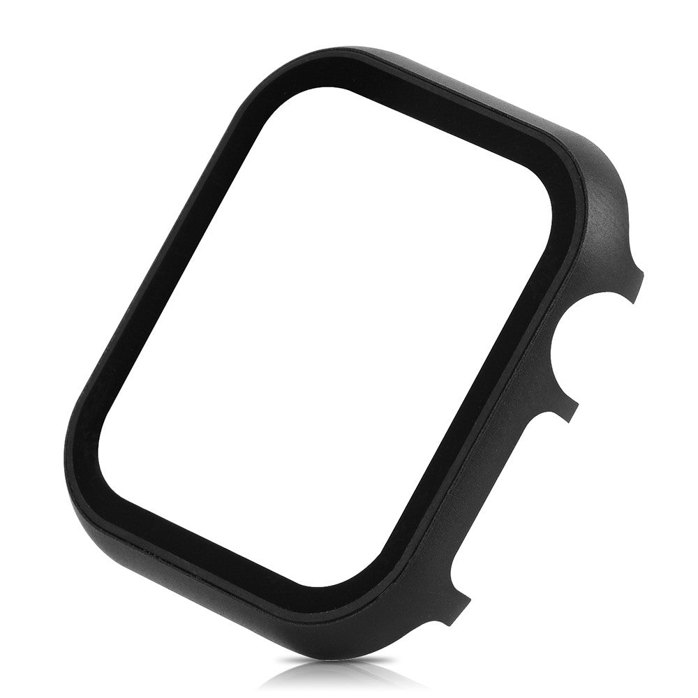 Super Fed Universal Cover med Skærmbeskytter i Metal og Hærdet Glas passer til Apple Smartwatch - Sort#serie_1