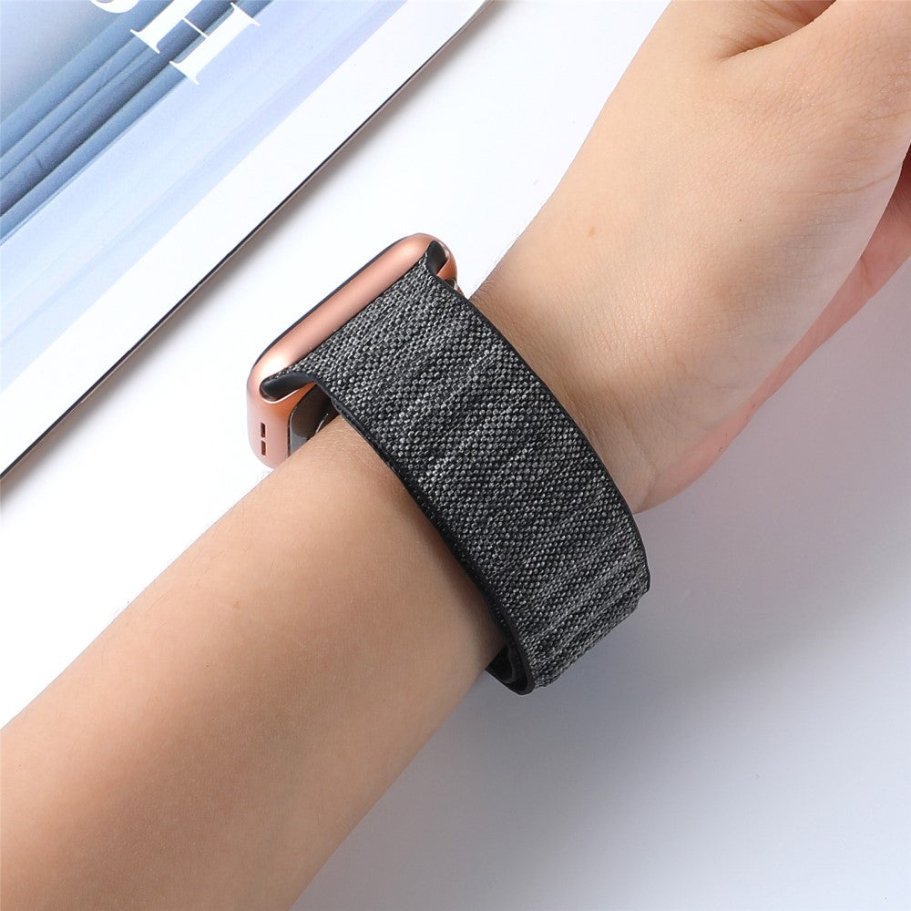 Apple Watch Series 9 41mm denim cloth style strap - Black#serie_1