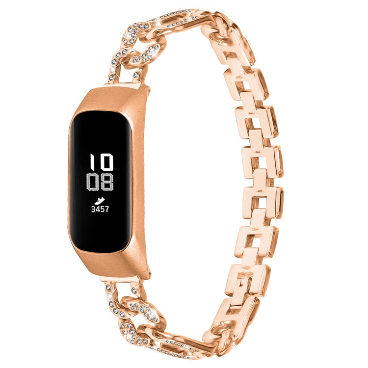 Meget Cool Metal Og Rhinsten Rem passer til Samsung Galaxy Fit-e - Pink#serie_2