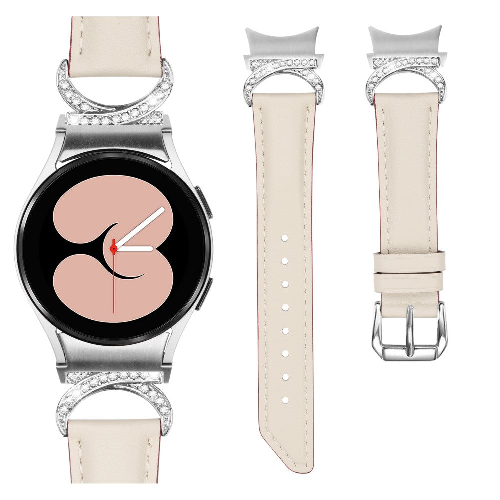 Vildt Rart Kunstlæder Universal Rem passer til Samsung Smartwatch - Hvid#serie_5