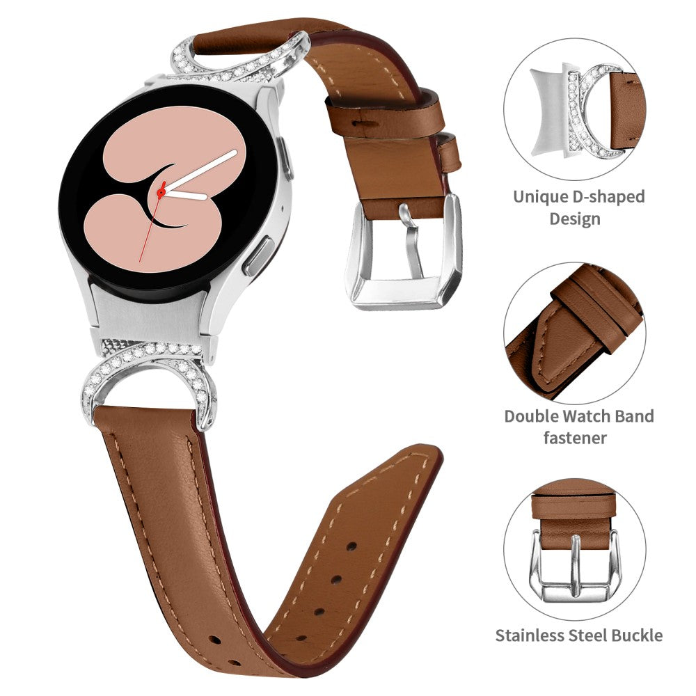 Vildt Rart Kunstlæder Universal Rem passer til Samsung Smartwatch - Brun#serie_6
