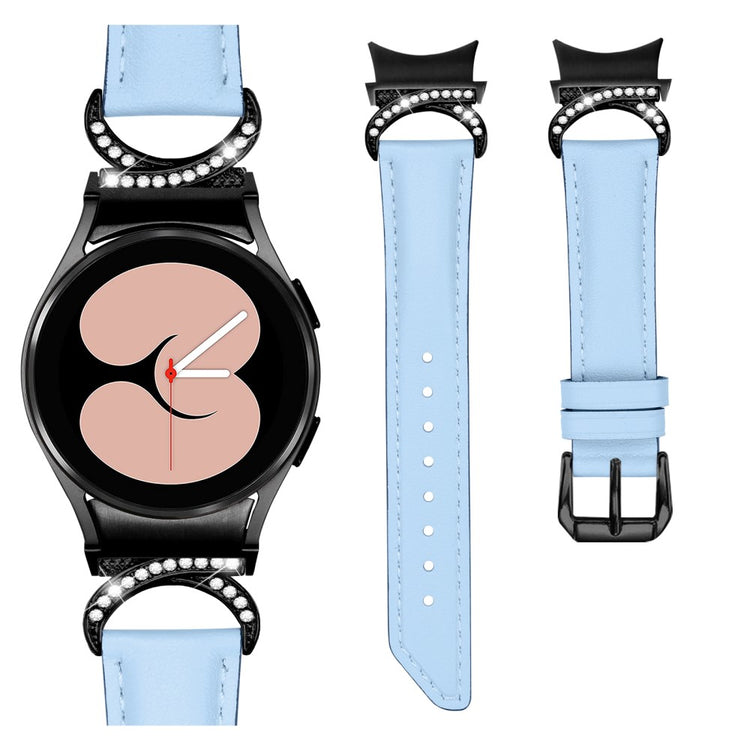 Rigtigt Nydelig Kunstlæder Universal Rem passer til Samsung Smartwatch - Blå#serie_4