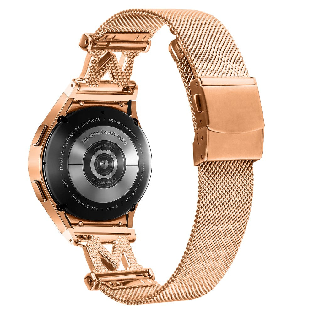Mega Komfortabel Metal Og Rhinsten Universal Rem passer til Smartwatch - Pink#serie_2