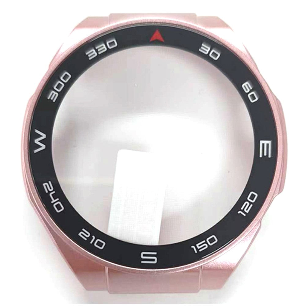 Fint Cover med Skærmbeskytter i Plastik og Glas passer til Huawei Watch Ultimate - Pink#serie_5