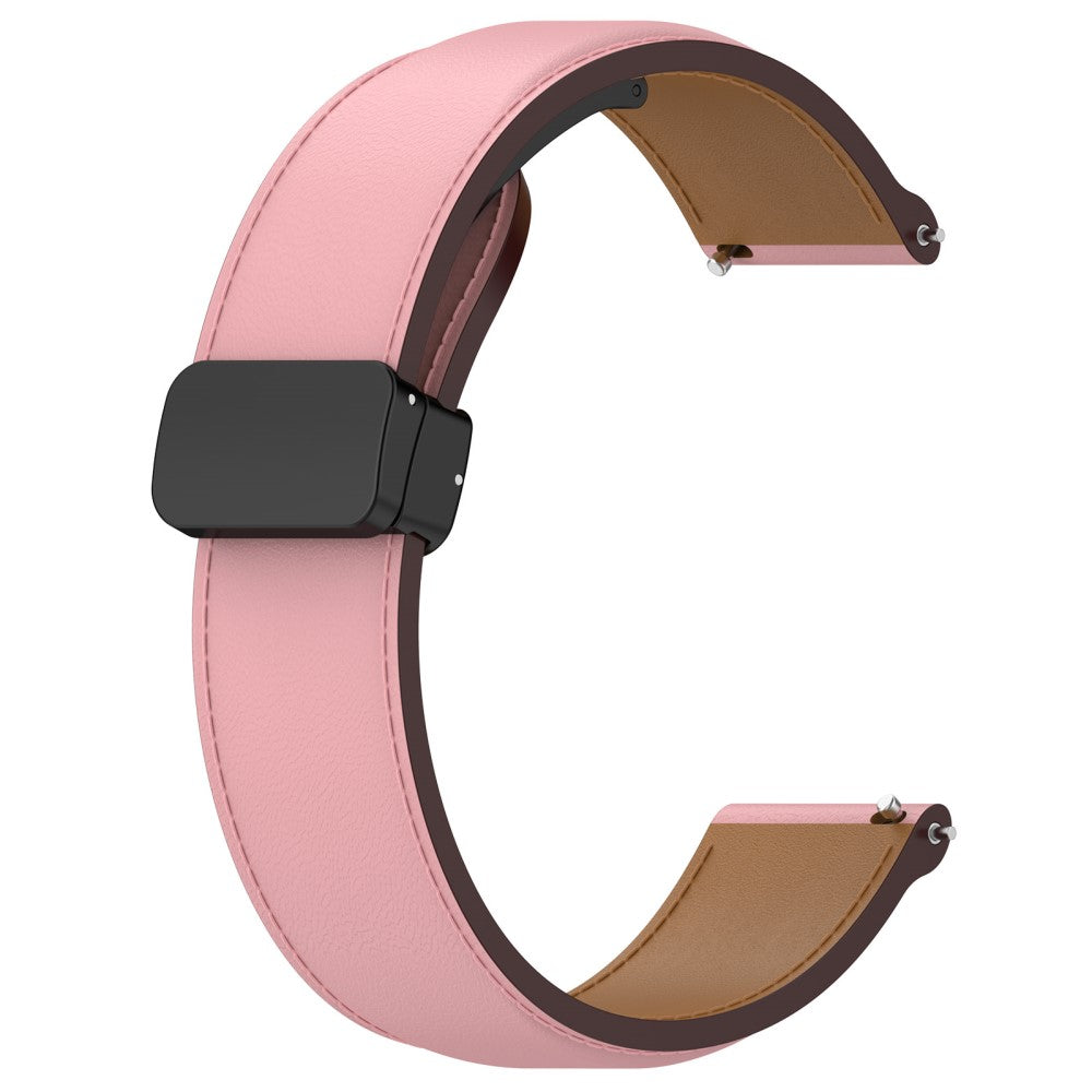 Super Fint Ægte Læder Universal Rem passer til Smartwatch - Pink#serie_3