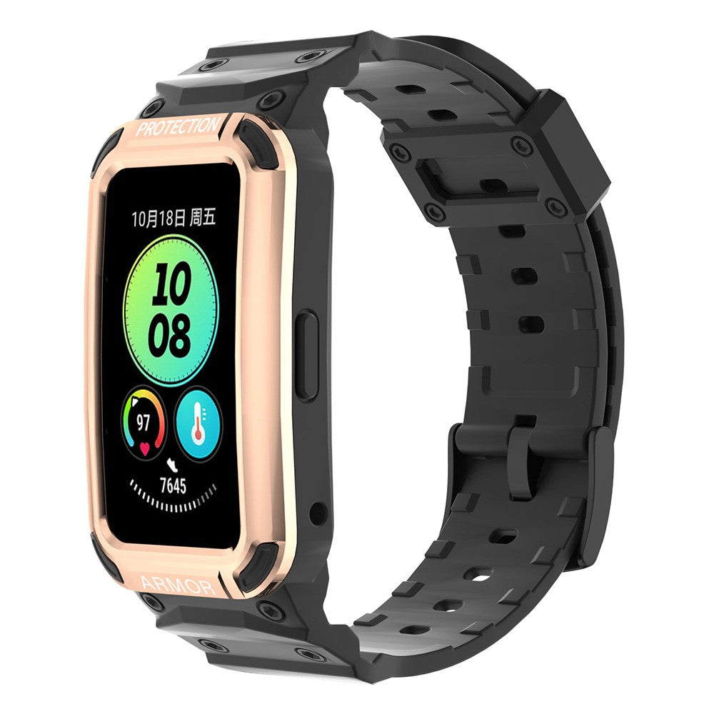 Nydelig Plastik Og Silikone Universal Rem passer til Huawei Smartwatch - Pink#serie_4