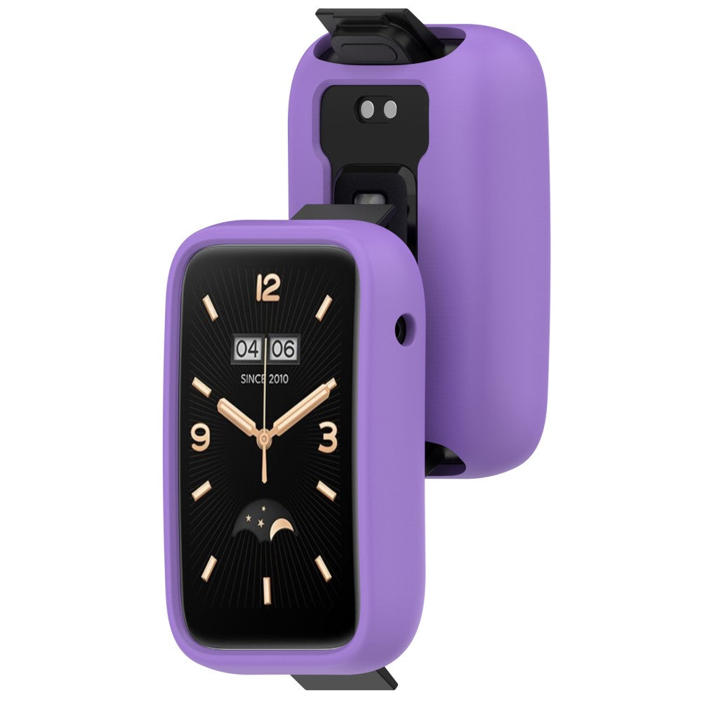 Fed Silikone Cover passer til Xiaomi Mi Band 7 Pro - Lilla#serie_2