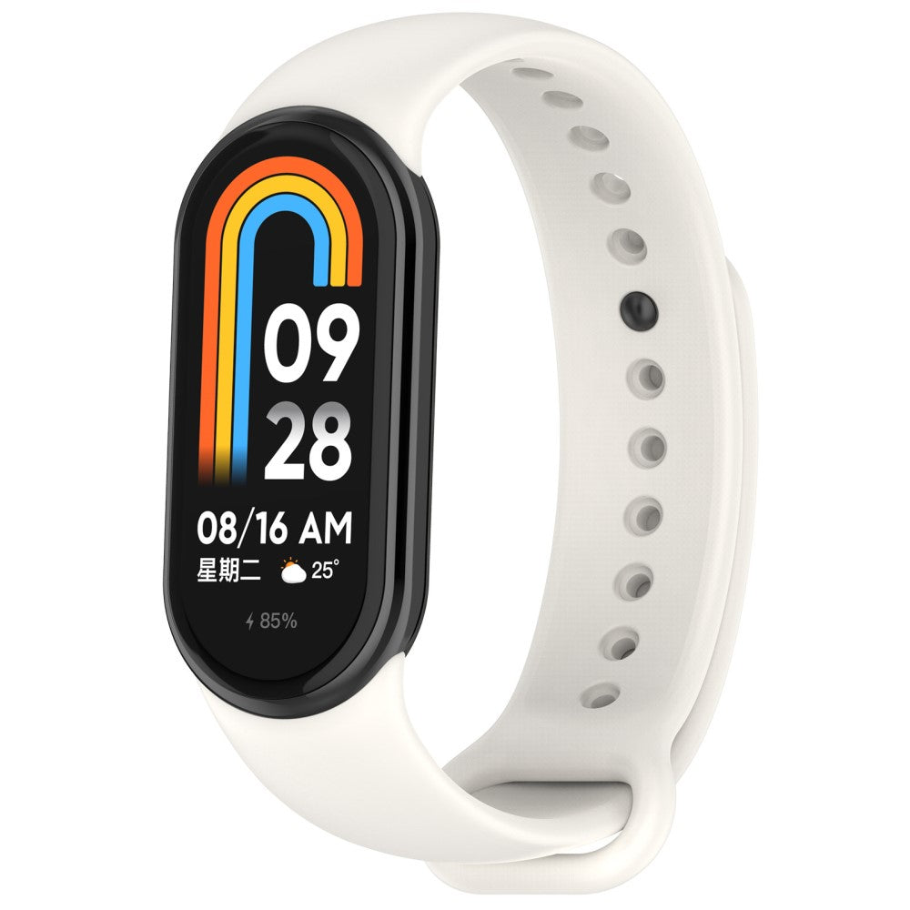 Vildt Flot Silikone Rem passer til Xiaomi Smart Band 8 - Beige#serie_7