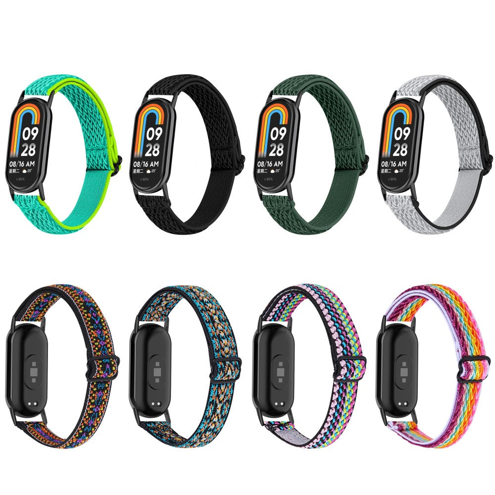 Mega Komfortabel Nylon Rem passer til Xiaomi Smart Band 8 - Grøn#serie_6