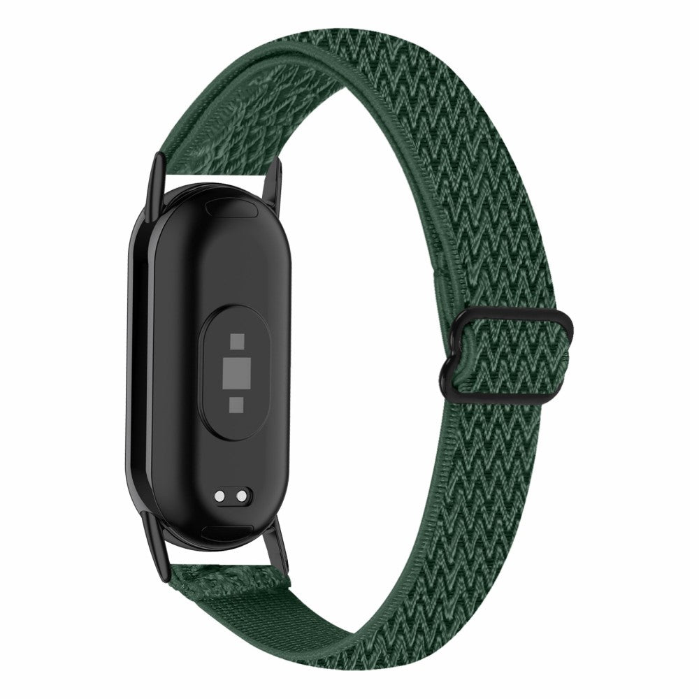 Mega Komfortabel Nylon Rem passer til Xiaomi Smart Band 8 - Grøn#serie_6