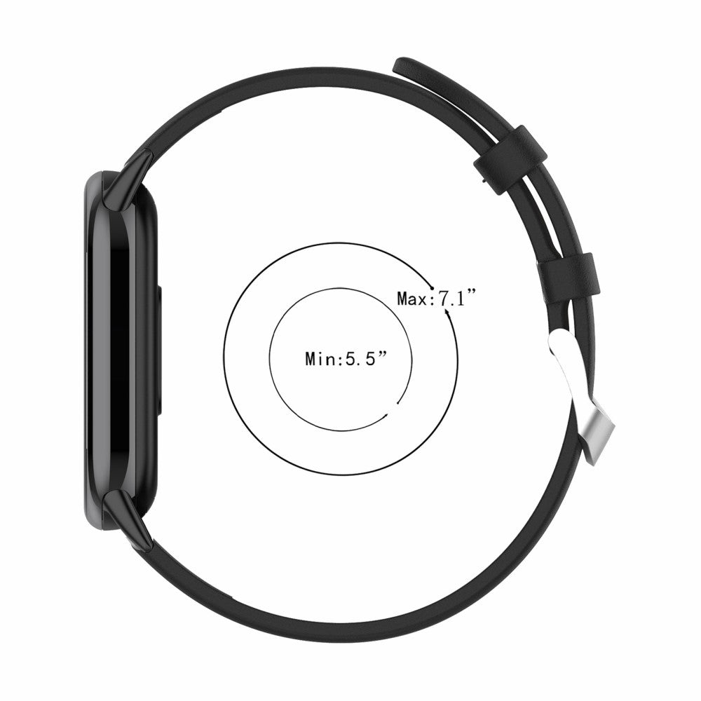 Stilren Ægte Læder Rem passer til Xiaomi Smart Band 8 - Hvid#serie_5