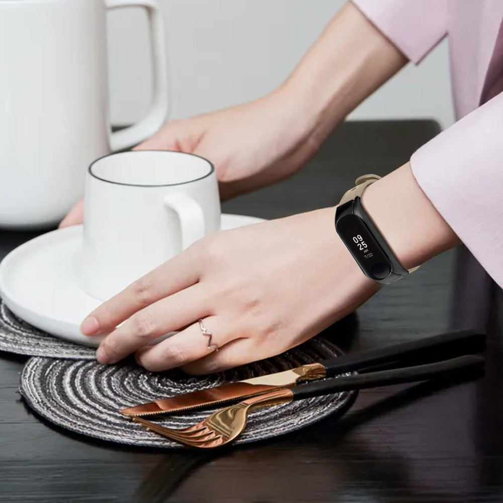 Mega Hårdfør Ægte Læder Rem passer til Xiaomi Smart Band 8 - Brun#serie_3