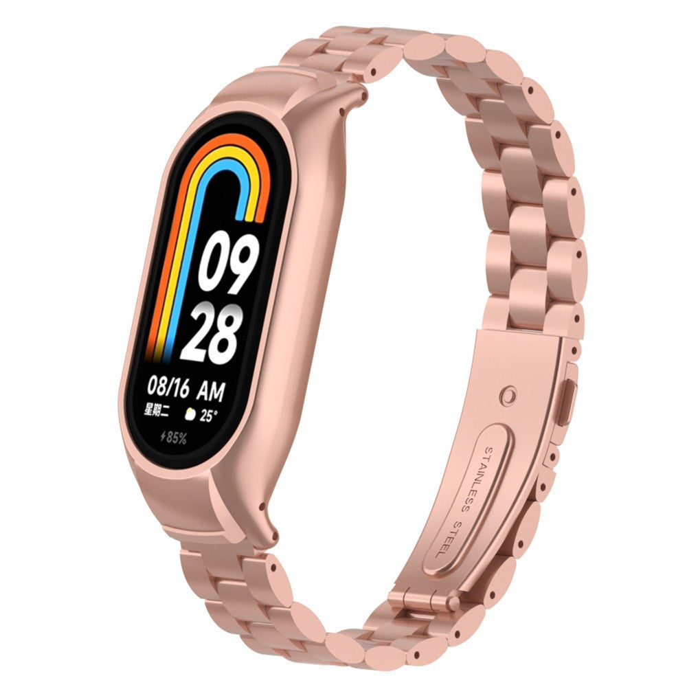 Helt Vildt Nydelig Metal Rem passer til Xiaomi Smart Band 8 - Pink#serie_8