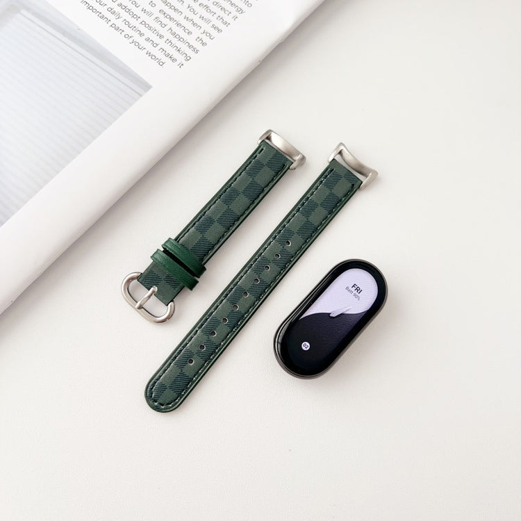 Solid Ægte Læder Rem passer til Xiaomi Smart Band 8 - Grøn#serie_3