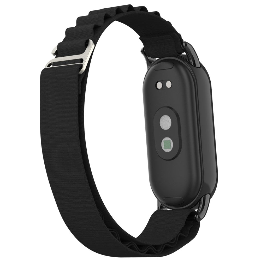 Komfortabel Nylon Rem passer til Xiaomi Smart Band 8 - Sort#serie_3