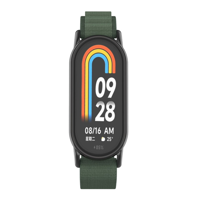 Komfortabel Nylon Rem passer til Xiaomi Smart Band 8 - Grøn#serie_6