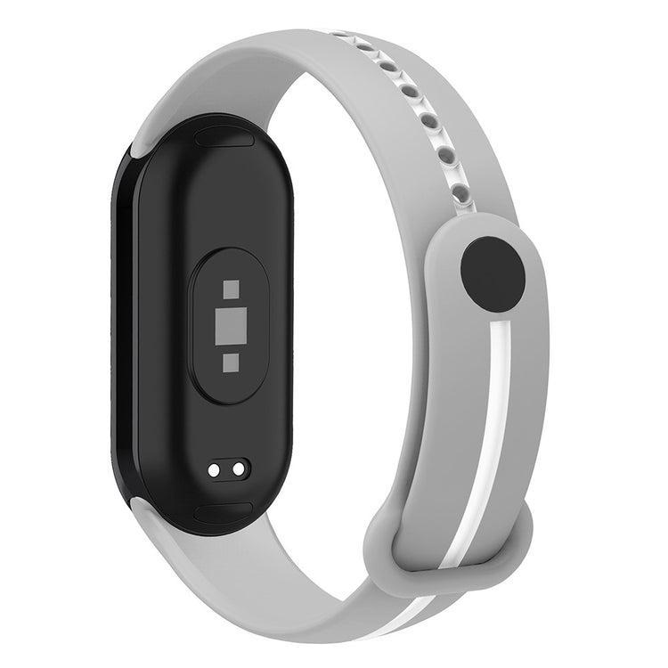 Vildt Flot Silikone Rem passer til Xiaomi Smart Band 8 - Sølv#serie_5