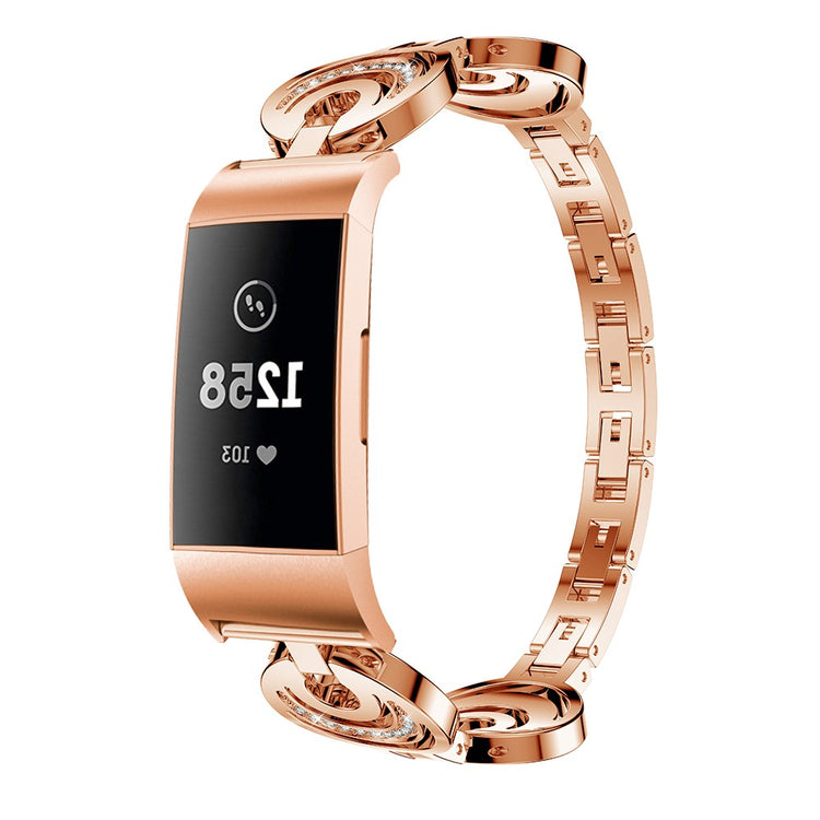 Meget Komfortabel Metal Rem passer til Fitbit Charge 2 - Pink#serie_2