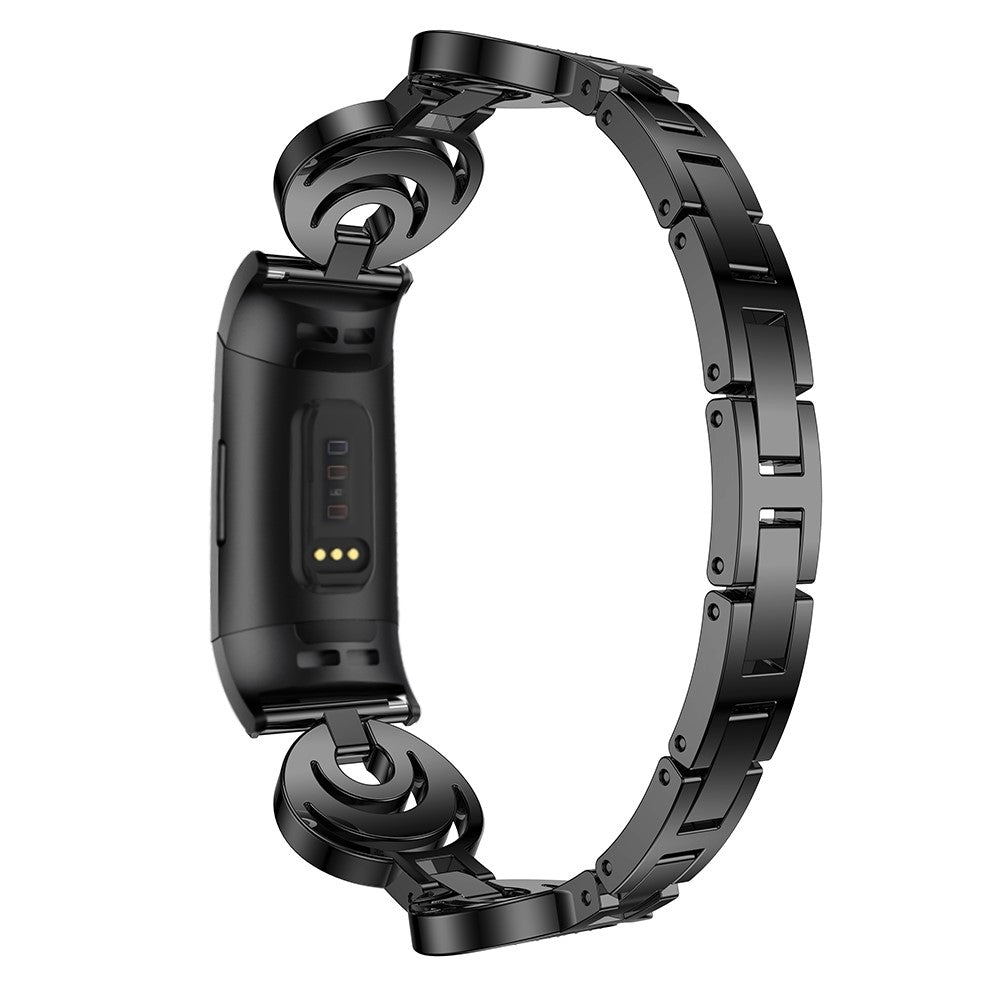 Meget Komfortabel Metal Rem passer til Fitbit Charge 2 - Sort#serie_3