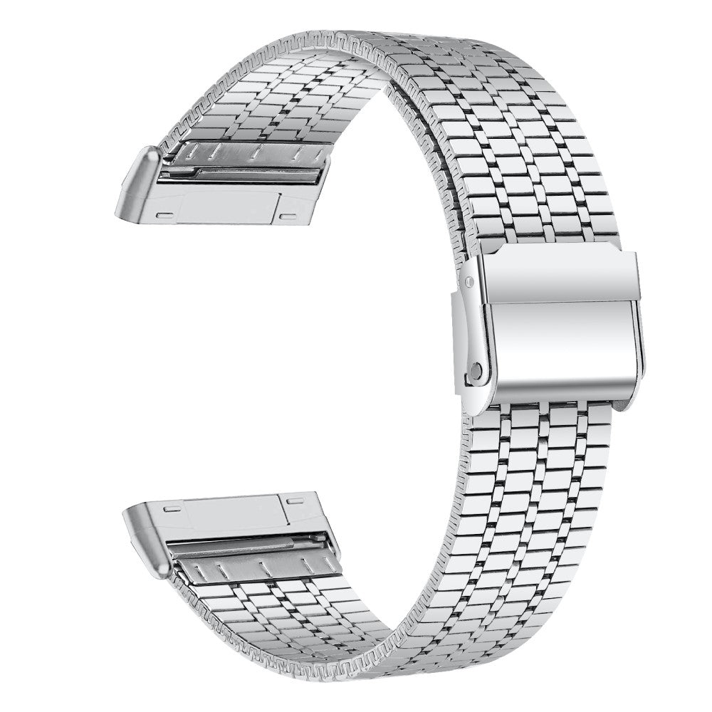 Solid Metal Universal Rem passer til Fitbit Sense 2 / Fitbit Versa 4 - Sølv#serie_2