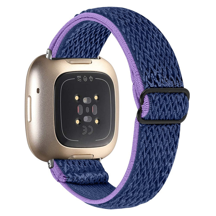 Smuk Nylon Universal Rem passer til Fitbit Sense 2 / Fitbit Versa 4 - Blå#serie_10