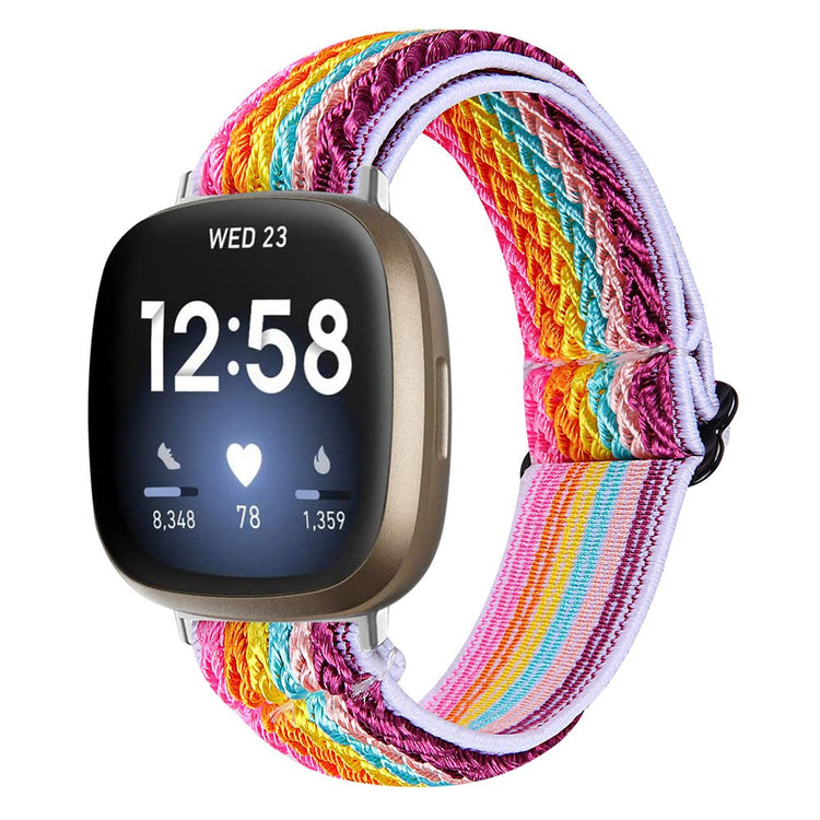 Smuk Nylon Universal Rem passer til Fitbit Sense 2 / Fitbit Versa 4 - Flerfarvet#serie_3