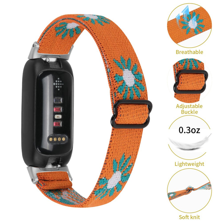 Skøn Nylon Rem passer til Fitbit Inspire 3 - Orange#serie_9