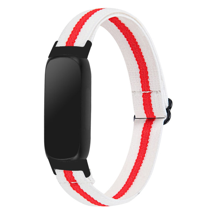 Fantastisk Metal Og Nylon Rem passer til Fitbit Inspire 3 - Rød#serie_7