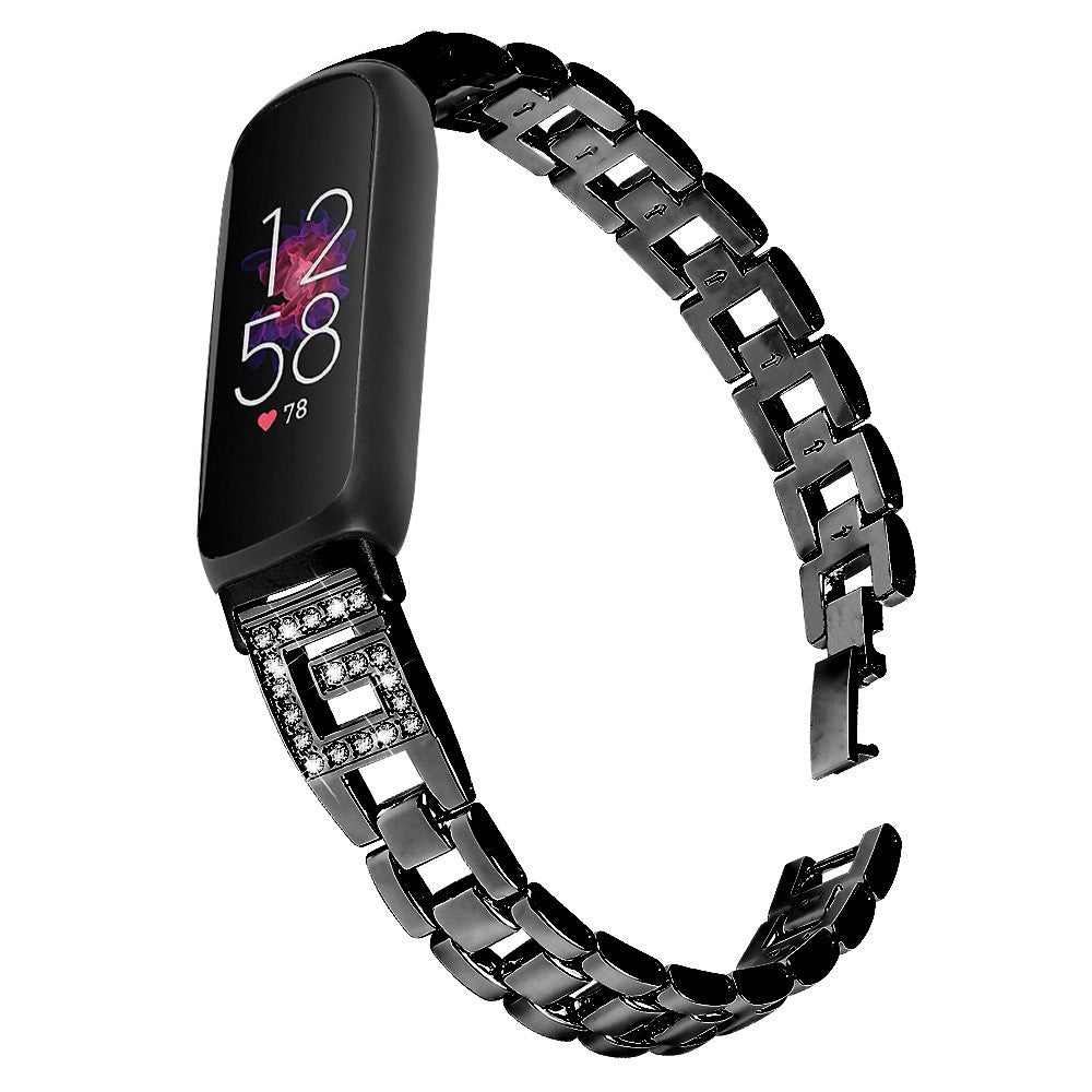 Meget Elegant Metal Rem passer til Fitbit Inspire 3 - Sort#serie_1