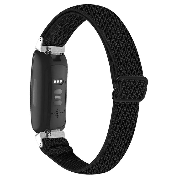 Meget Nydelig Nylon Rem passer til Fitbit Inspire 3 - Sort#serie_1