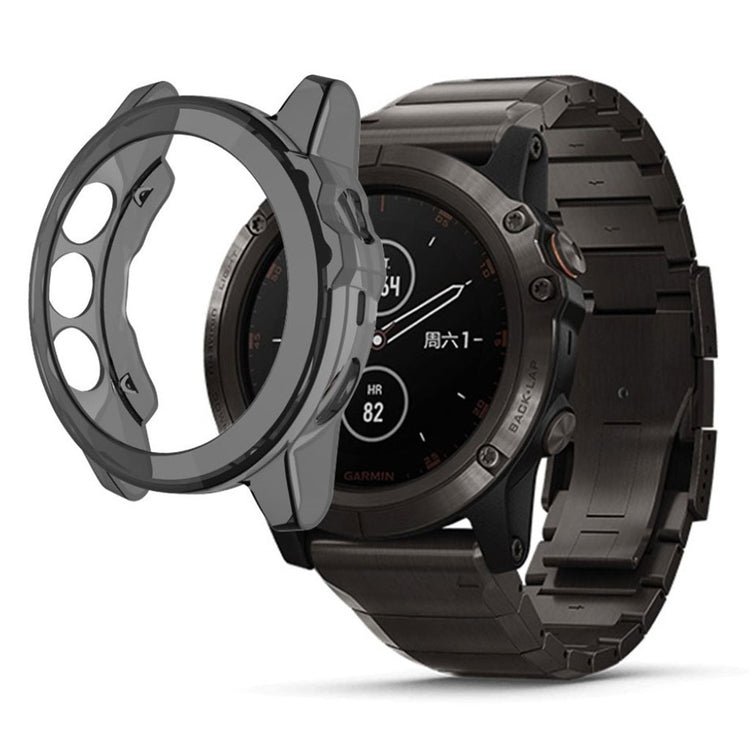 Alle Tiders Garmin Fenix 5S Silikone Cover - Sort#serie_1