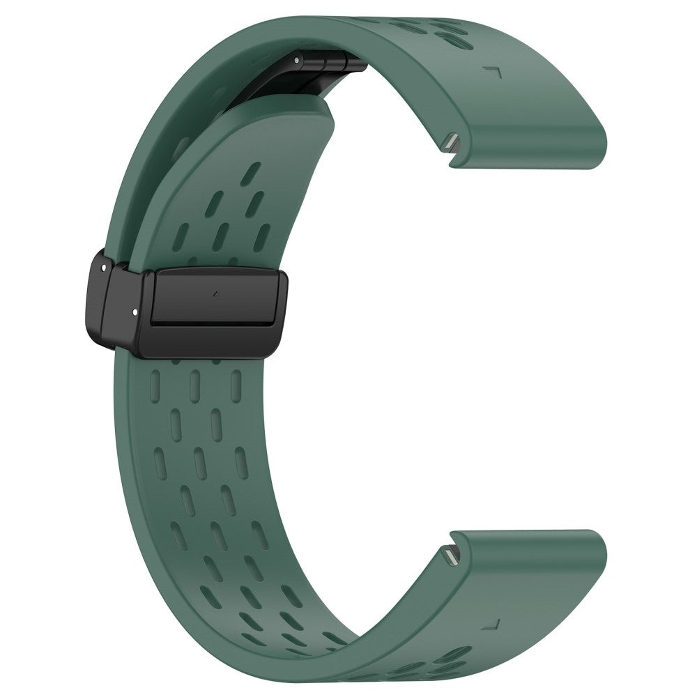 Glimrende Metal Og Silikone Universal Rem passer til Smartwatch - Grøn#serie_7