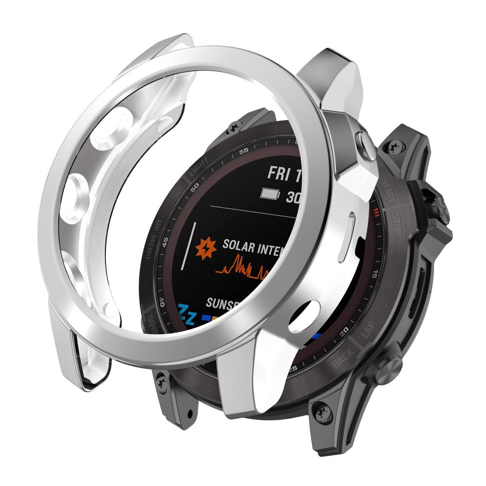 Mega Fint Silikone Cover til Garmin Fenix 7 - Sølv#serie_5