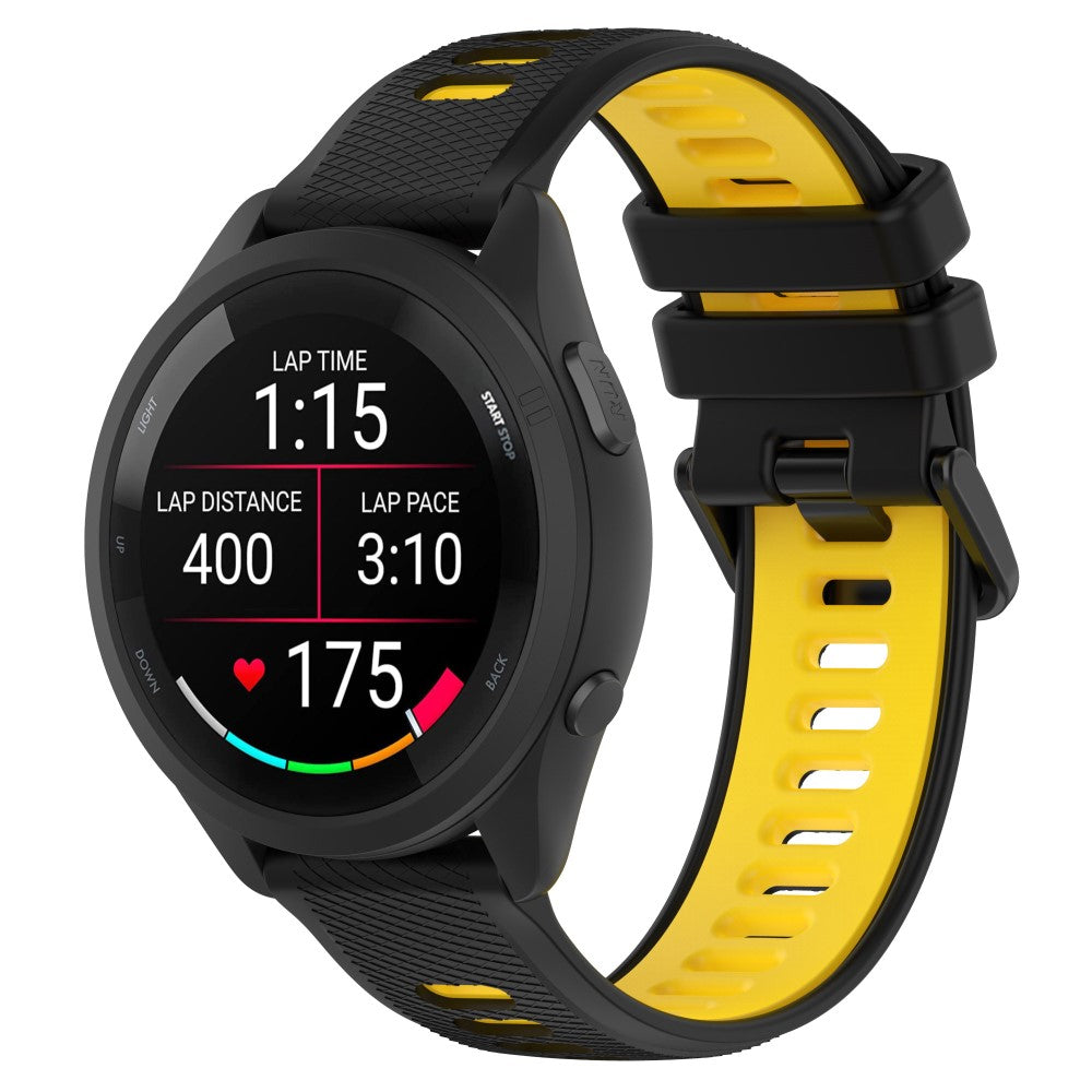 Mega Cool Silikone Rem passer til Garmin Forerunner 265S - Gul#serie_6