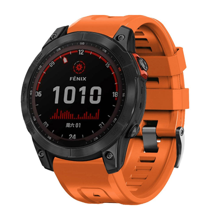 Super Holdbart Silikone Universal Rem passer til Smartwatch - Orange#serie_4