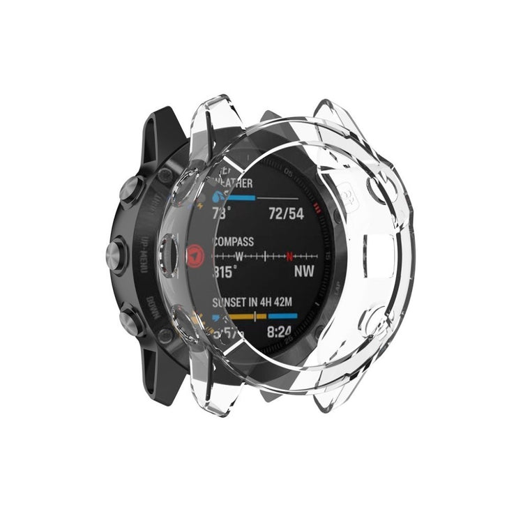 Vildt Godt Garmin Fenix 6X Pro Silikone Cover - Sølv#serie_2