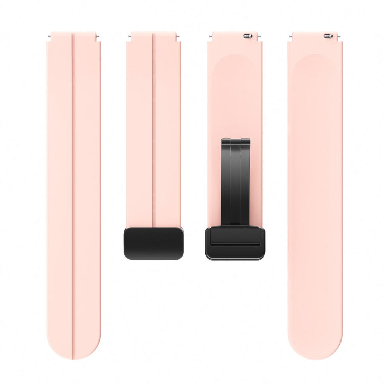 Rigtigt Sejt Silikone Universal Rem passer til Smartwatch - Pink#serie_3