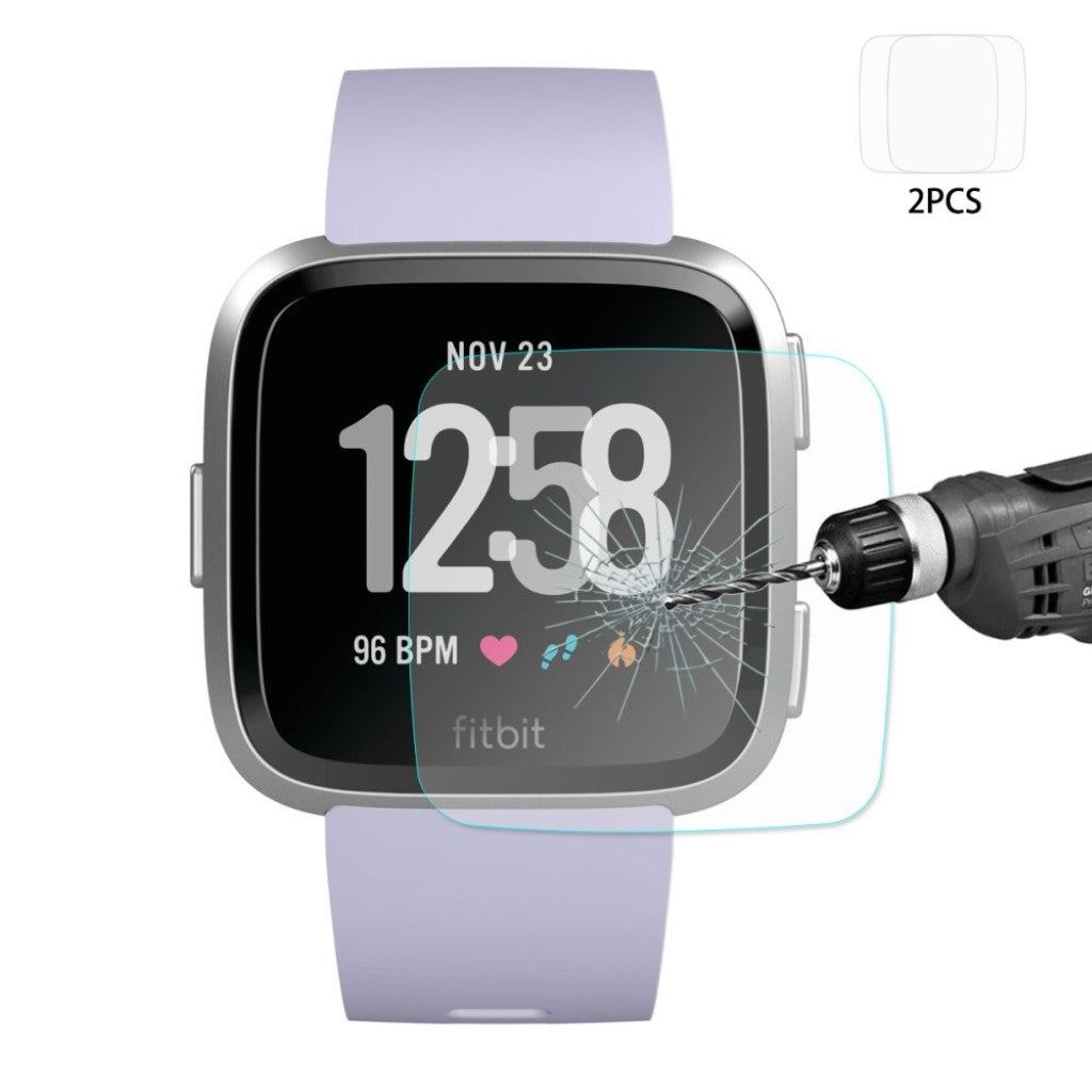 Fitbit Versa Hærdet Glas Skærmbeskytter - Gennemsigtig#serie_612