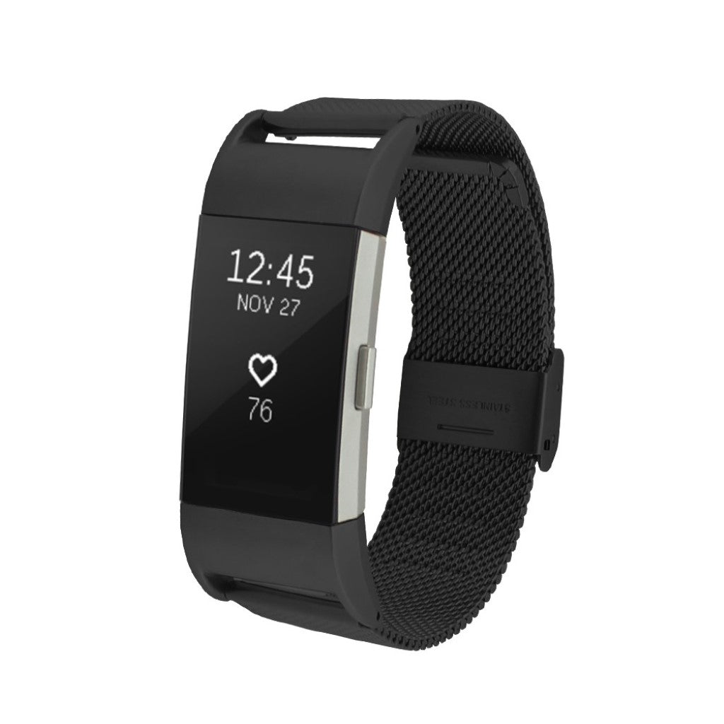 Rigtigt pænt Fitbit Charge 2 Metal Rem - Sort#serie_4