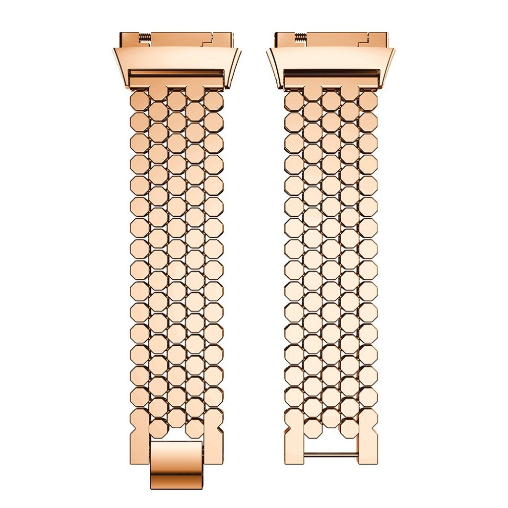 Helt vildt hårdfør Fitbit Ionic Metal Rem - Pink#serie_2